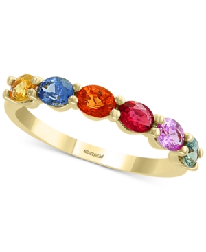 image of Effy Multi-Sapphire (1-3/8 ct. t.w) Ring in 14k Gold