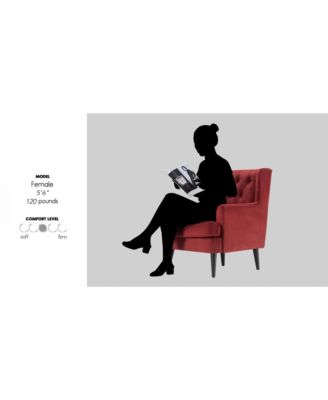 Elle D&eacute;cor Celeste Tufted Velvet Accent Chair