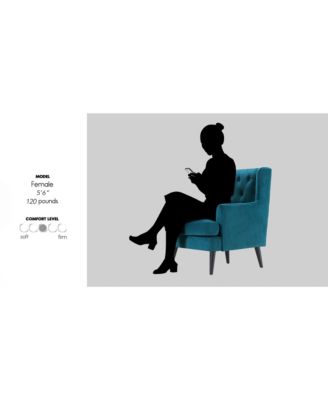 Elle D&eacute;cor Celeste Tufted Velvet Accent Chair