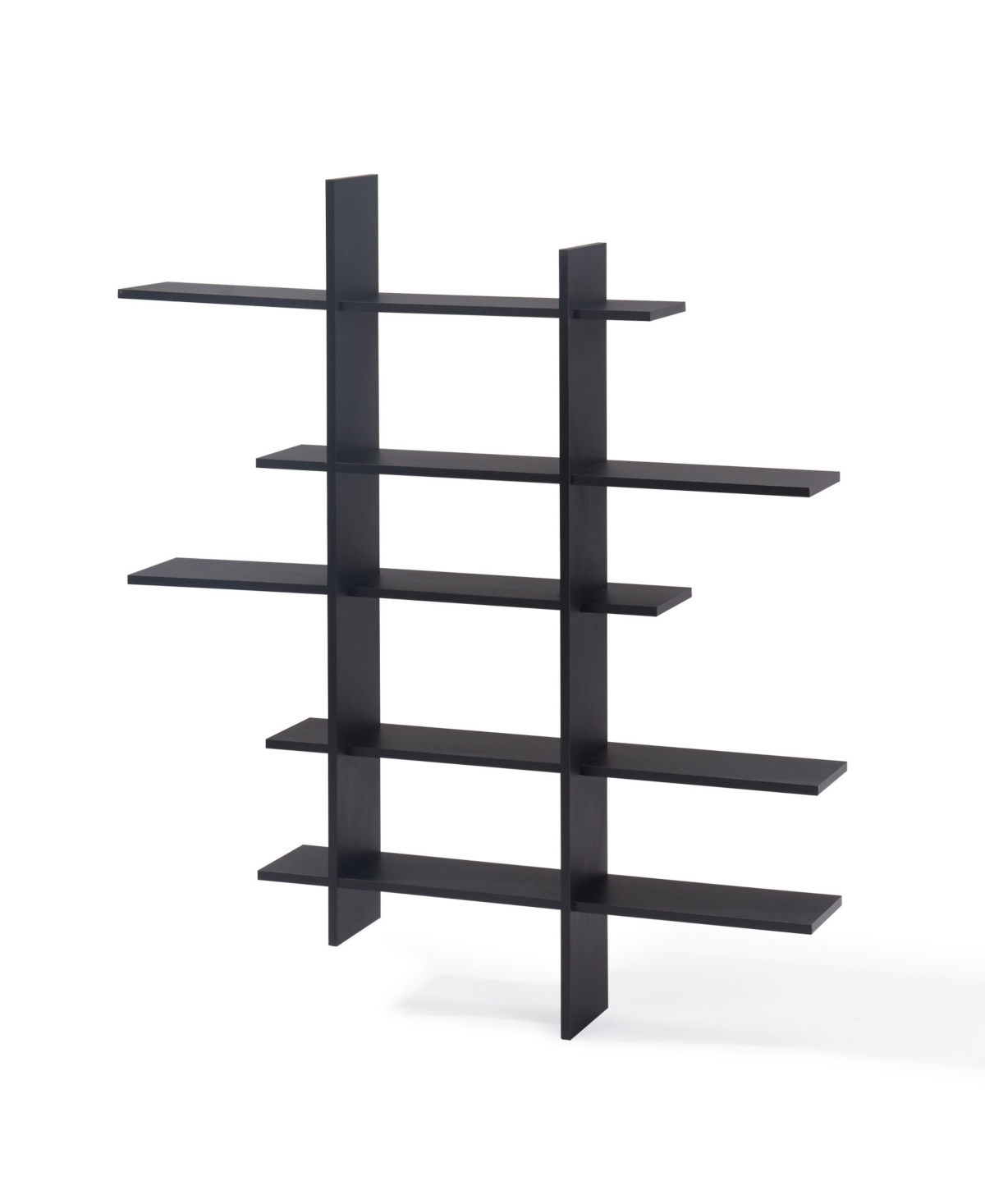 Danya B. Five Level Asymmetric Wall Shelf - Black