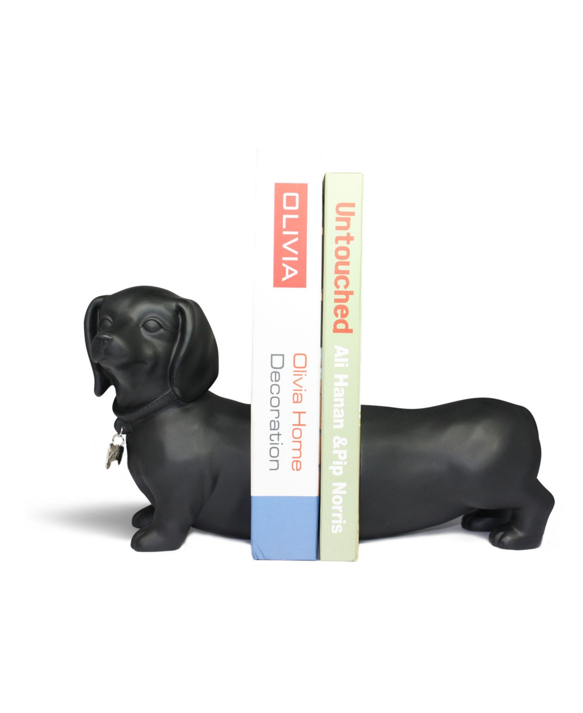 Danya B . Dachshund Dog Bookend Set In Black
