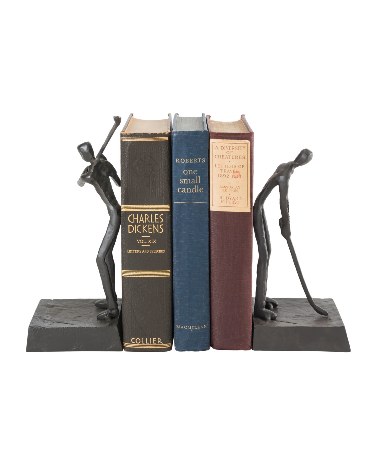 Danya B . Golfers Iron Bookend Set - Golf Home And Office Decor In Dark Brown