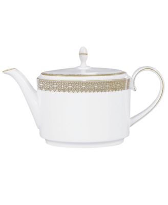 Vera Wang Wedgwood - "Lace Gold" Teapot, 22.5 oz.