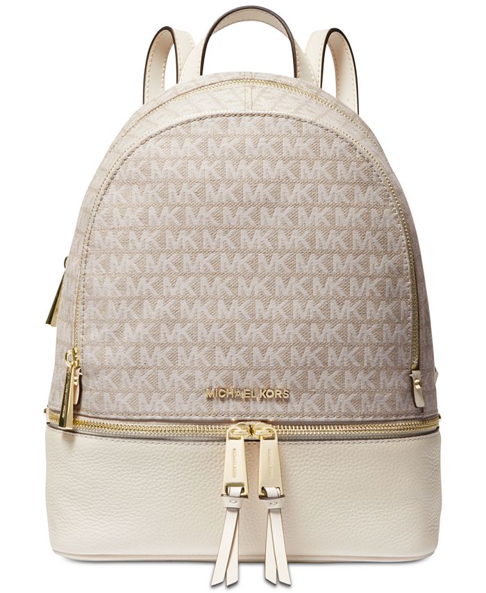 Michael Kors Rhea Jacquard Signature Backpack & Reviews - Handbags &  Accessories - Macy's