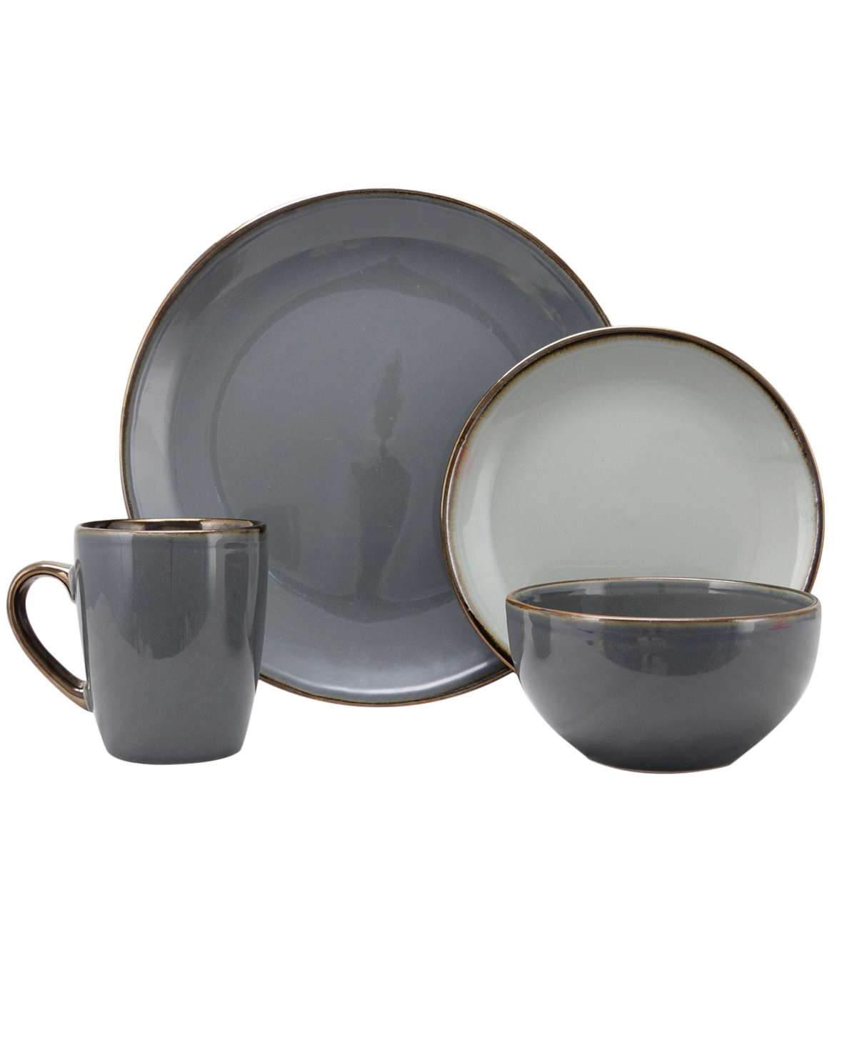 Cambridge Grand 16 Pc. Dinnerware Set, Service for 4 - Gray