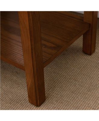 One Drawer Shaker Nightstand, Medium Oak