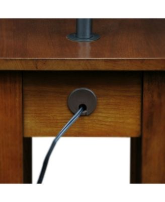 Mission Lamp Table, Medium Oak Finish