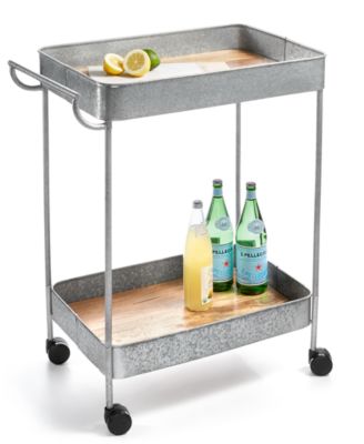 Martha Stewart Collection - Galvanized Bar Cart