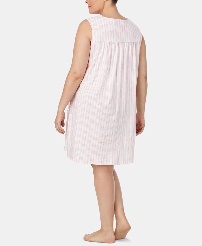 Eileen West Plus Size Printed Cotton Knit Nightgown Macy's