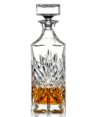 Godinger Round Crystal Liquor Whiskey Wine Decanter Dublin Bottle Decor Gift 