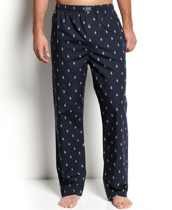 Men Sleep Pant Casual Print Pajama Pant Bottom Summer Elastic Waistband Nightwear Lounge Trousers 