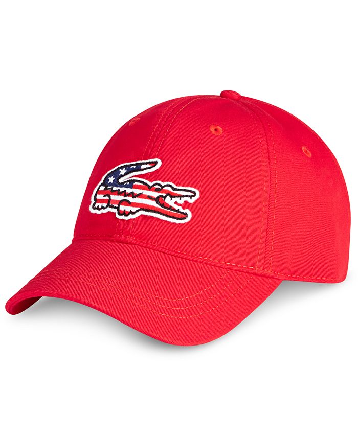 Lacoste Men's Big Croc American Flag Logo Cap - Macy's