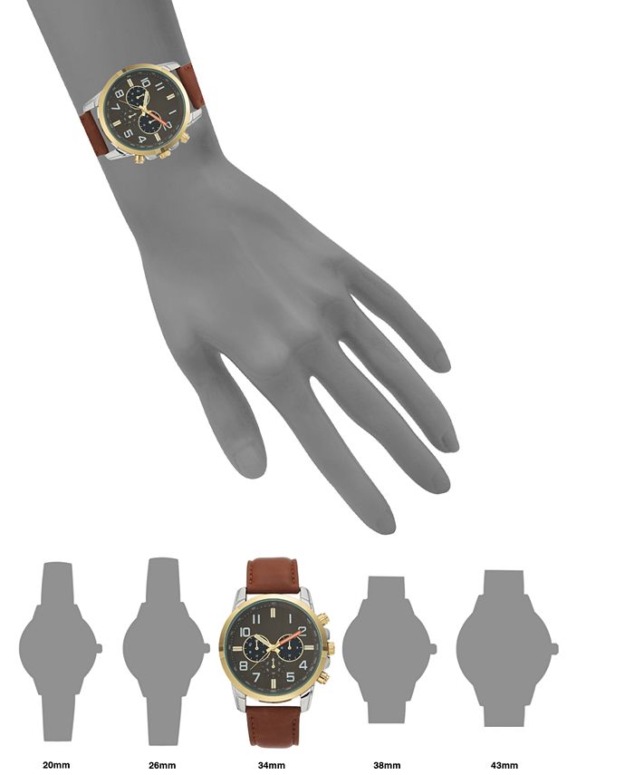 INC International Concepts I.N.C. Men's Luggage Brown Faux Leather