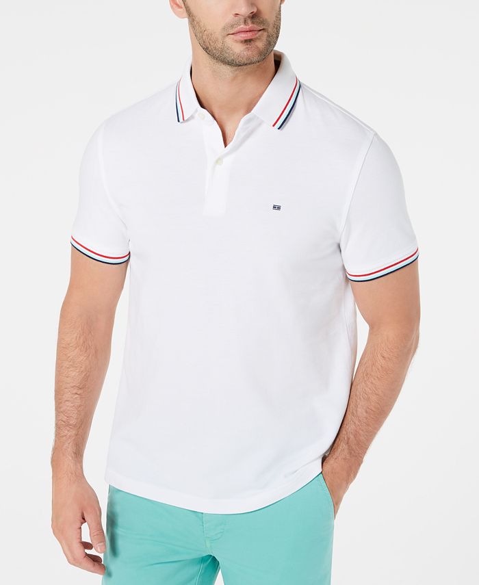 Tommy Hilfiger Men's Tanner Contrast-Stripe Polo & Reviews - Polos ...