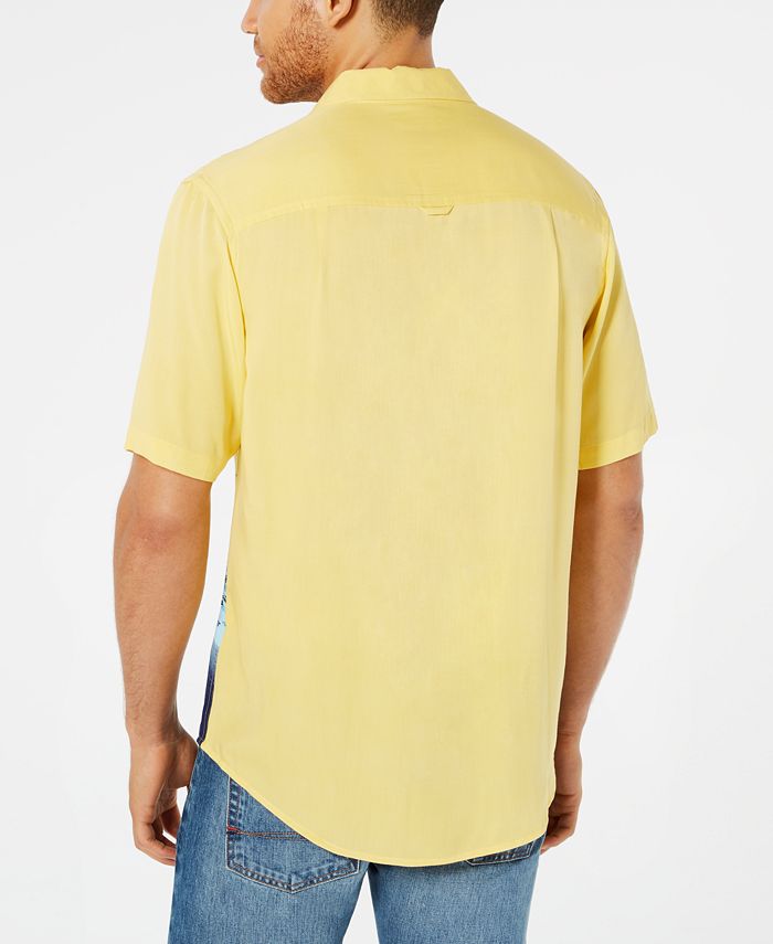 Club Room Men's Colorblocked Tropical-Print Camp Collar Shirt, Created ...