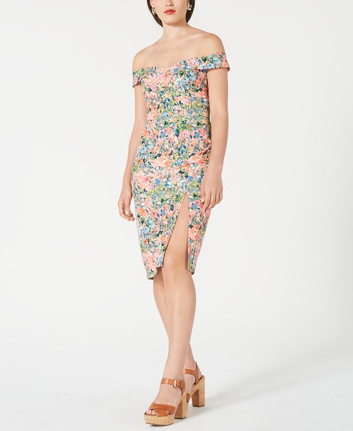 Aidan by Aidan Mattox Off The Shoulder Sheath Dress Macy s