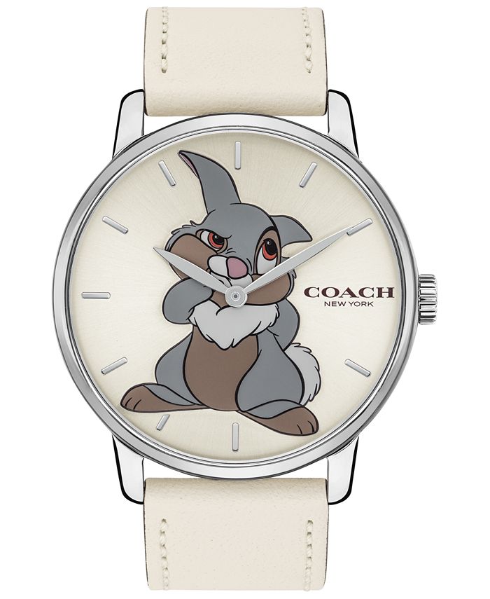 COACH Disney x Women's Thumper Grand Chalk Leather Strap Watch