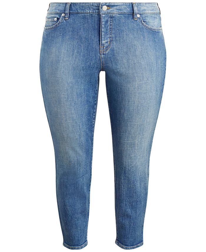 Lauren Ralph Lauren Plus Size Straight Ankle-Grazing Jeans - Macy's