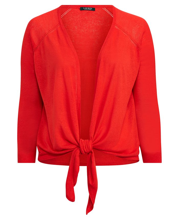 Lauren Ralph Lauren Plus Size Open-Front Sweater - Macy's