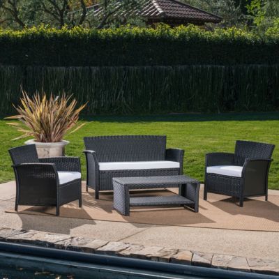 Noble House St. Lucia Outdoor 4pc Seating Set