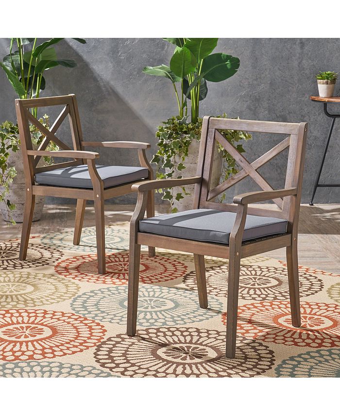 PERLA DINING CHAIR,2PCS with 2 Cushions