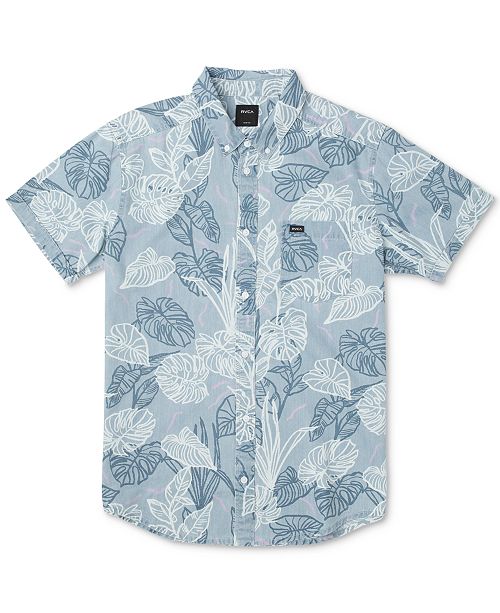 Rvca Men S Tropical Print Shirt Reviews Shirts Men Macy S
