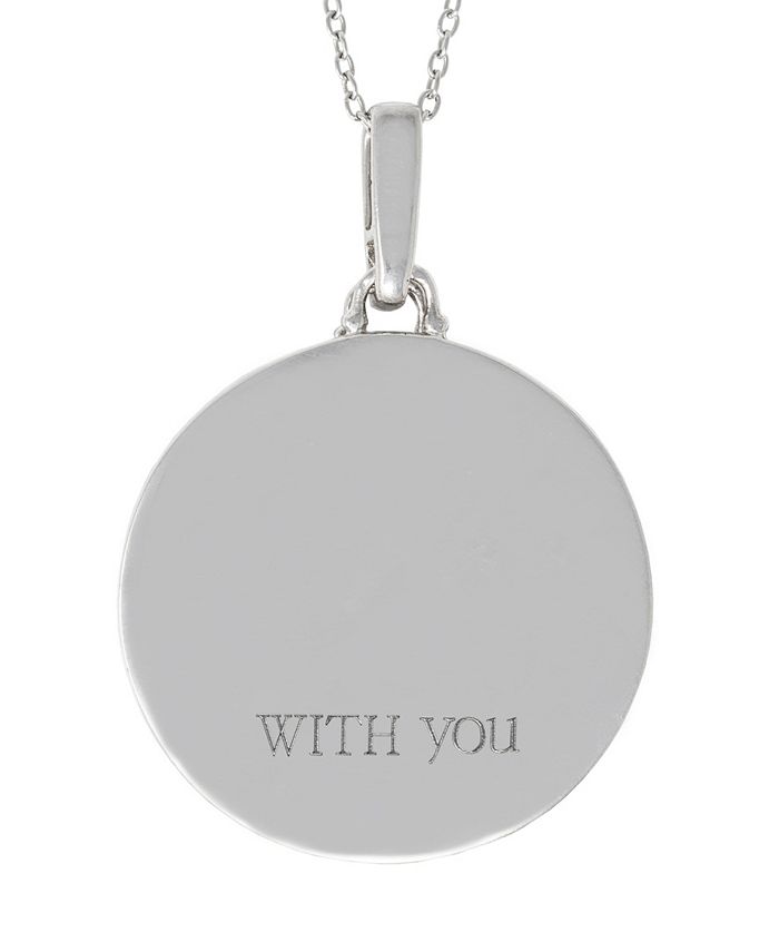 With You Lockets Birdie Photo Locket Necklace with Diamond Accent in