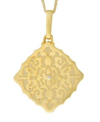 With You Lockets - Diamond Accent Photo Locket Necklace in 14k Yellow Gold over Sterling Silver (Also Available in 14k Rose Gold over Sterling Silver and Sterling Silver)