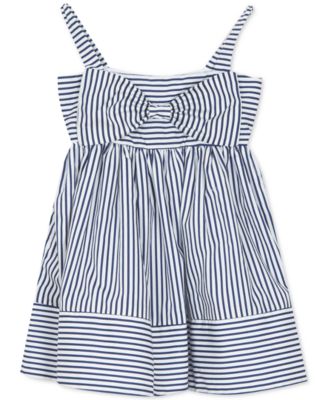Rare Editions - Baby Girls Striped Bow Dress