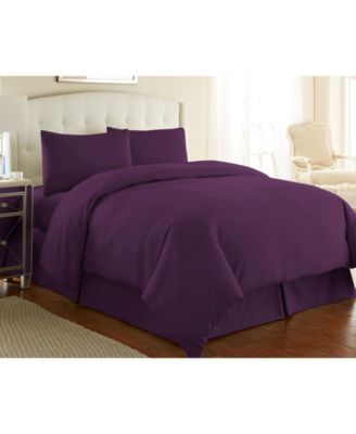 Ultra-Soft Solid Color 3-Pc. Duvet Cover Set, Full/Queen