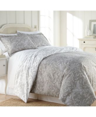 Winter Brush Reversible Floral Duvet Cover Set, Twin