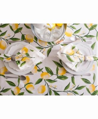 Lemon Bliss Print Table cloth 70" Round