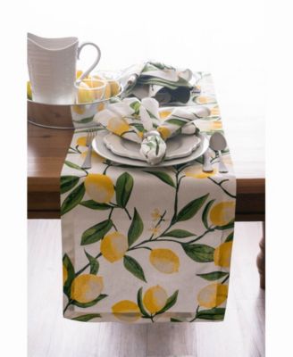Lemon Bliss Print Table Runner 14" X 108"