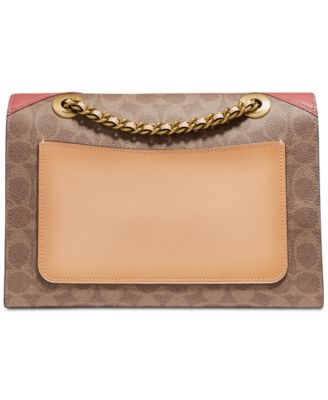 COACH Signature Wave Patchwork Parker Shoulder Bag