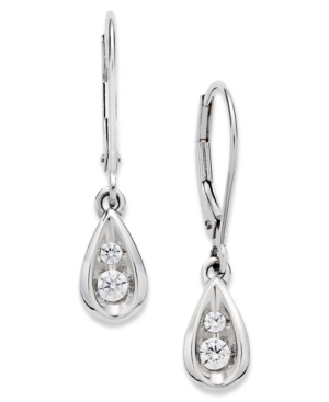 image of Diamond Teardrop Earrings in 14k White Gold (1/4 ct. t.w.)