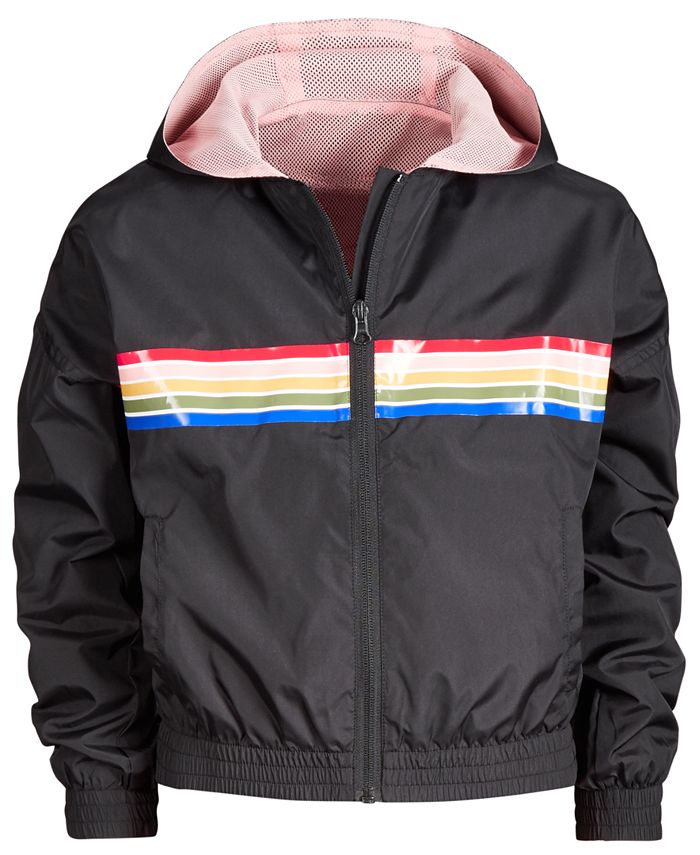 Ideology Big Girls Striped Windbreaker, Created for Macy's - Macy's