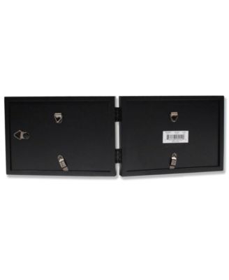 Hinged Double Black Wood Picture Frame - Gallery Collection - 4" x 6"