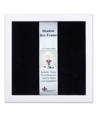 Lawrence Frames Shadow Box Profonda 20x20 Cm Nera Con Fondo In Lino E Spazio Interno 12,7 Cm - Per Cimeli E Progetti Fai Da Te