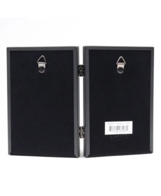 Hinged Double Simply Black Picture Frame - 4" x 6"