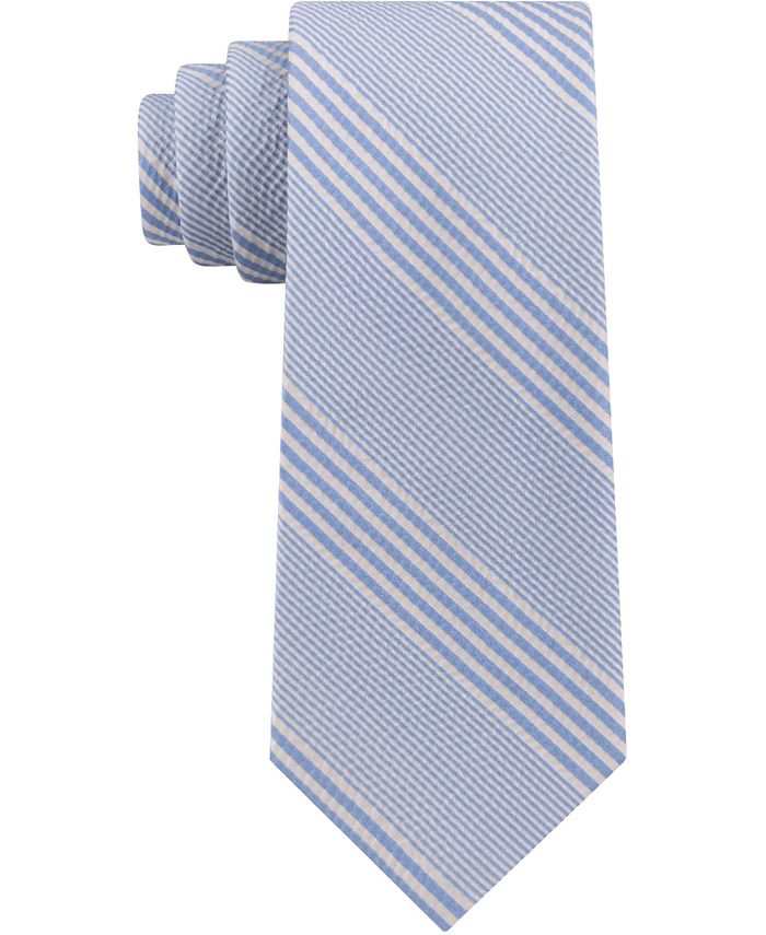 Tommy Hilfiger Men's Seersucker Stripe Silk Tie - Macy's