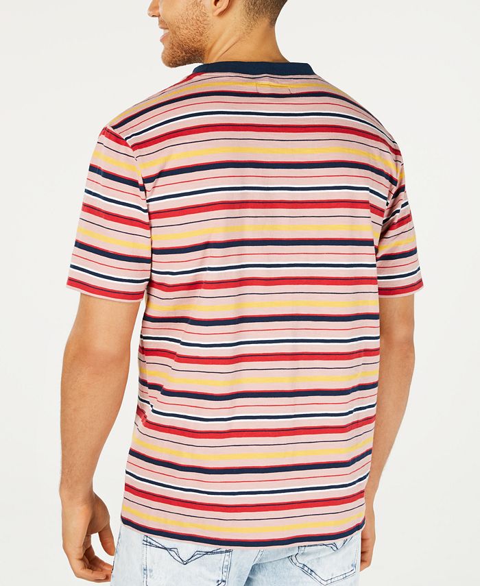 GUESS Men's Striped Logo T-Shirt - Macy's