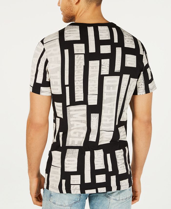 G-Star Raw Men's Geometric Text Print T-Shirt, Created for Macy's - Macy's