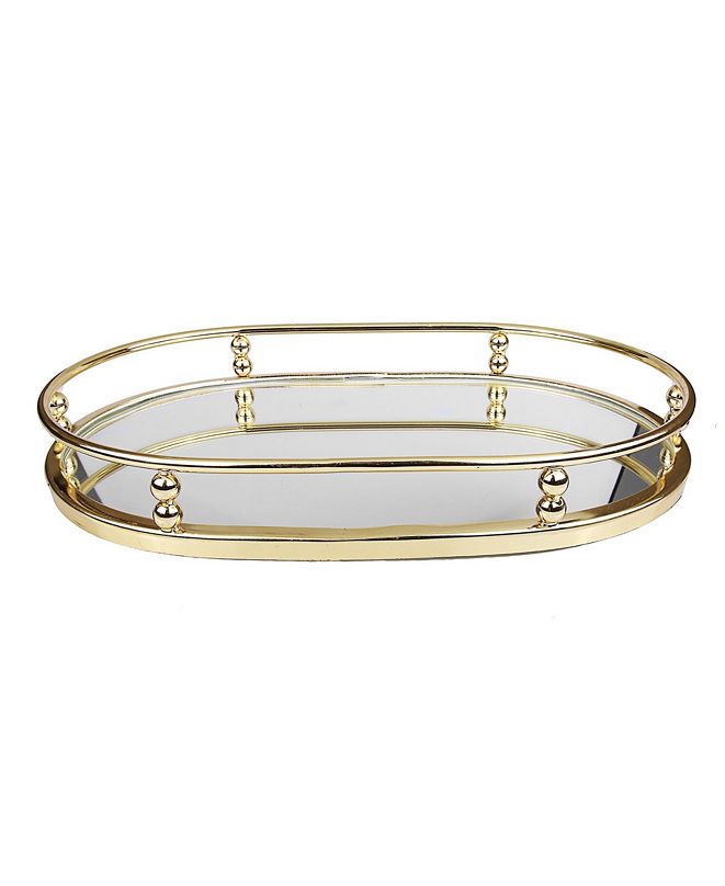 Classic Touch 14" Oval Mirror Tray & Reviews Serveware Dining Macy's