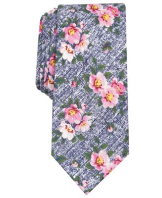 Bar III Men's Landell Floral Skinny Tie, Created for Macy's - Macy's