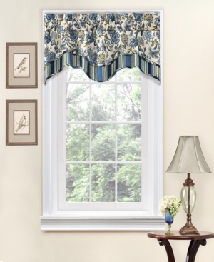 Traditions By Waverly Navarra Kristy 52" X 16" Valance In Porcelain
