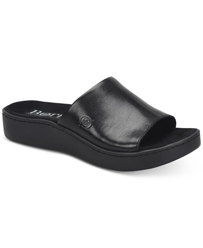 Born Sharr Leather Platform Thong Sandals