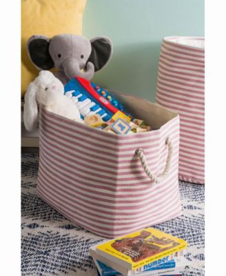 Design Imports Design Import Paper Bin Pinstripe, Rectangle