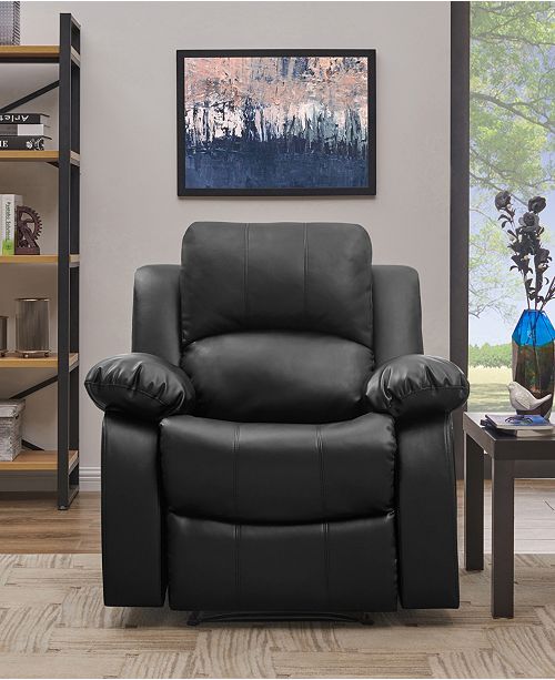 ProLounger Black Renu Leather Electric Wall Hugger Recliner & Reviews