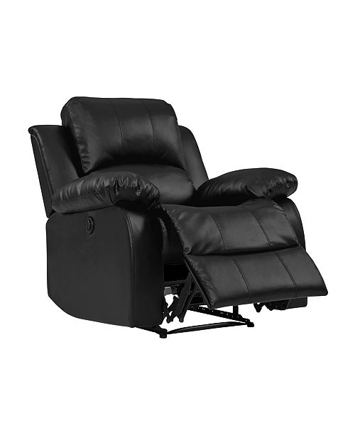 ProLounger Black Renu Leather Electric Wall Hugger Recliner & Reviews