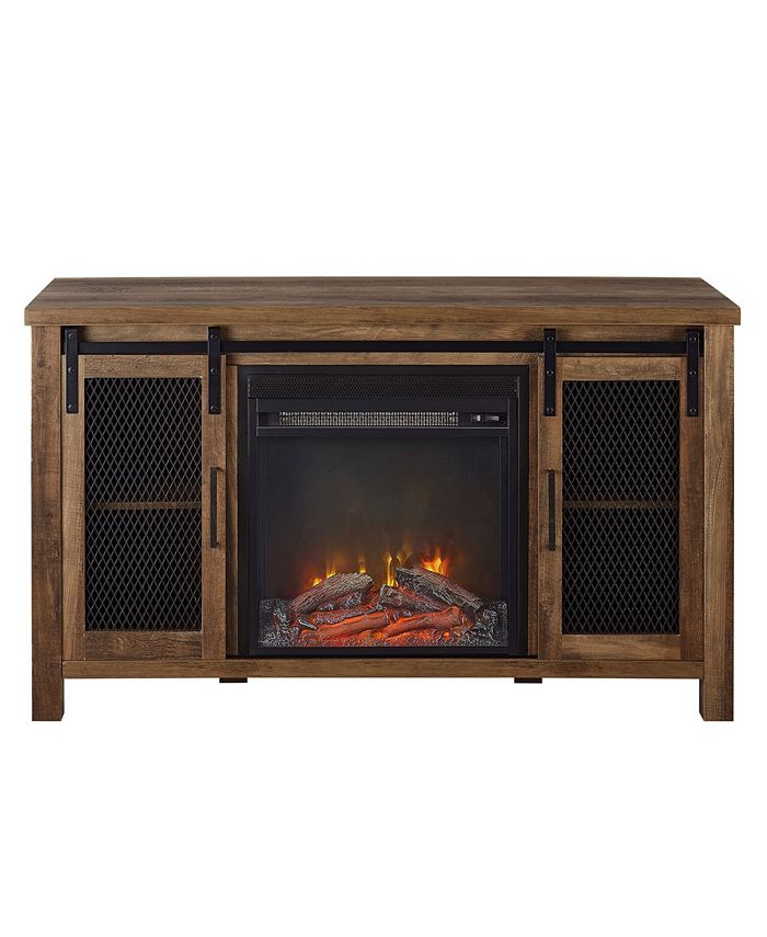 Walker Edison 48" Rustic Farmhouse Fireplace Tv Stand Macy's
